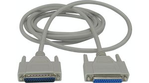Serial Cable D-SUB 25-Pin Male - D-SUB 25-Pin Female 3m Grey